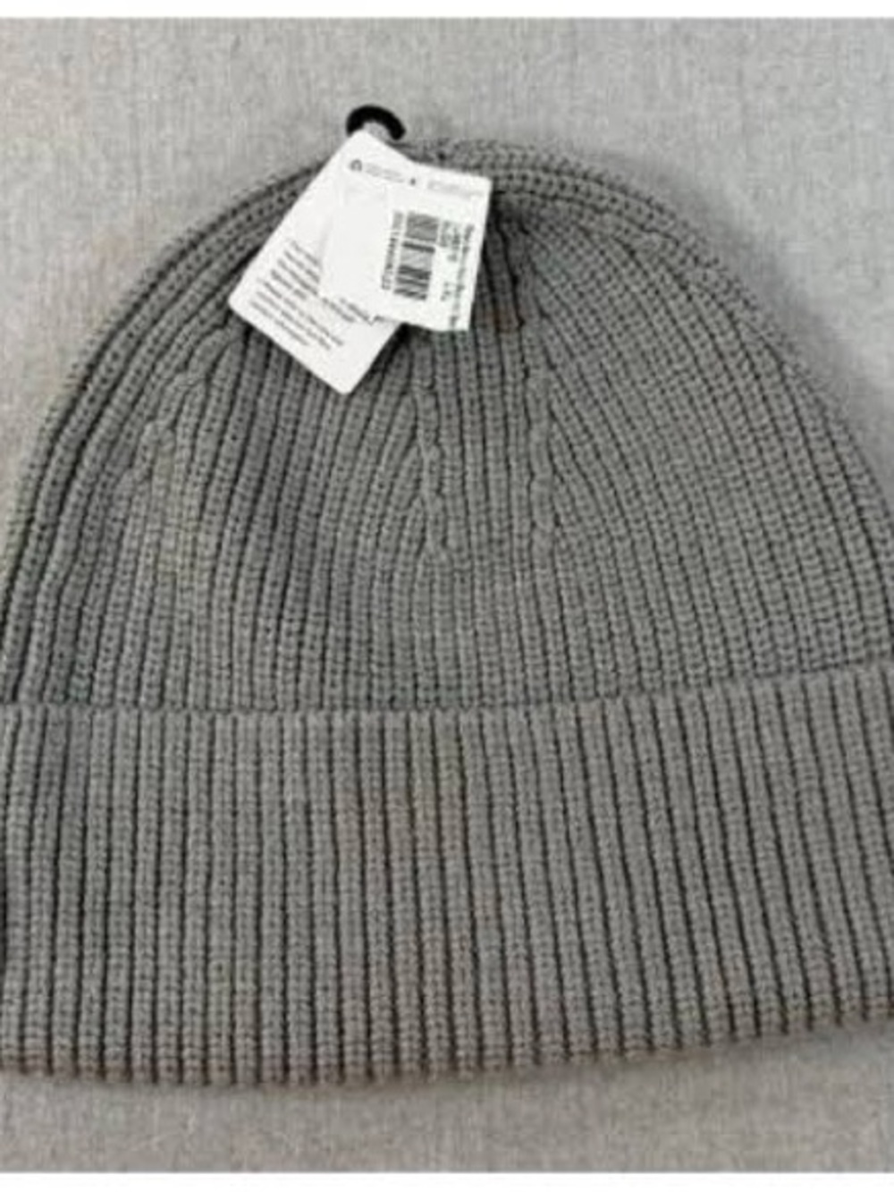 lululemon athletica Men's Light Gray Ribbed Cuffed Beanie